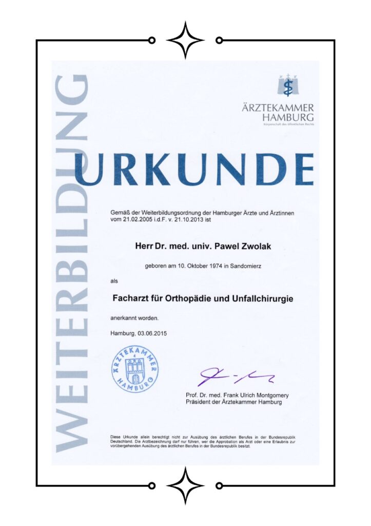 Urkunde Certifications